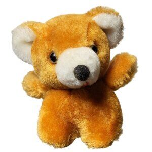 Vintage Animal Fair Brown Teddy Bear Plush Stuffed Animal 0077A Vtg Retro Korea